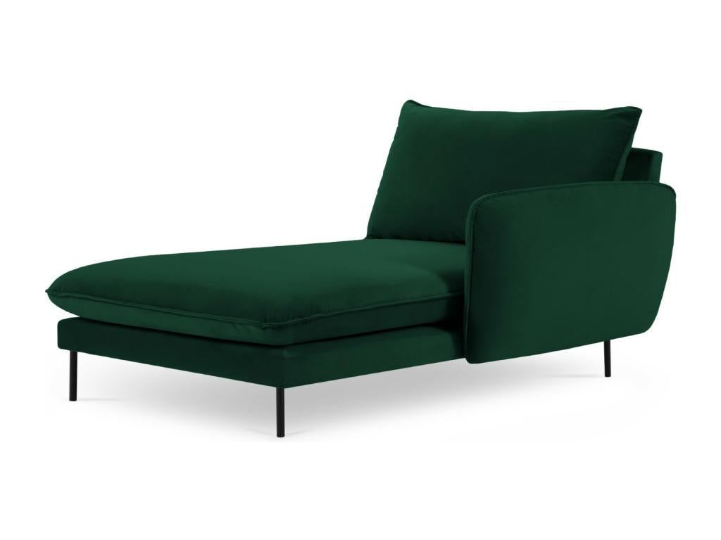 Nobellea - Nobellea right-facing chaise longue in bottle green velvet - 170x110x95cm LZUZ35321
