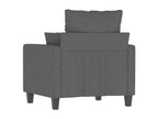 Dark Grey Armchair 60 cm Fabric DWIH50513