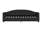 Black daybed 80x200 cm fabric MKVT28421