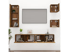 5-piece TV furniture set, smoked oak engineered wood, RZBK98351