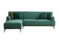 Nobellea Left-Hand Facing Fabric Corner Sofa - Green - Left Corner AOHN50763