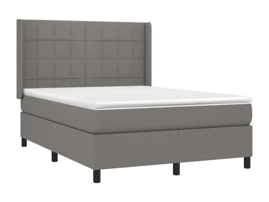 Nobellea bed base with LED mattress, dark grey, 140x200 cm, fabric TASJ01154
