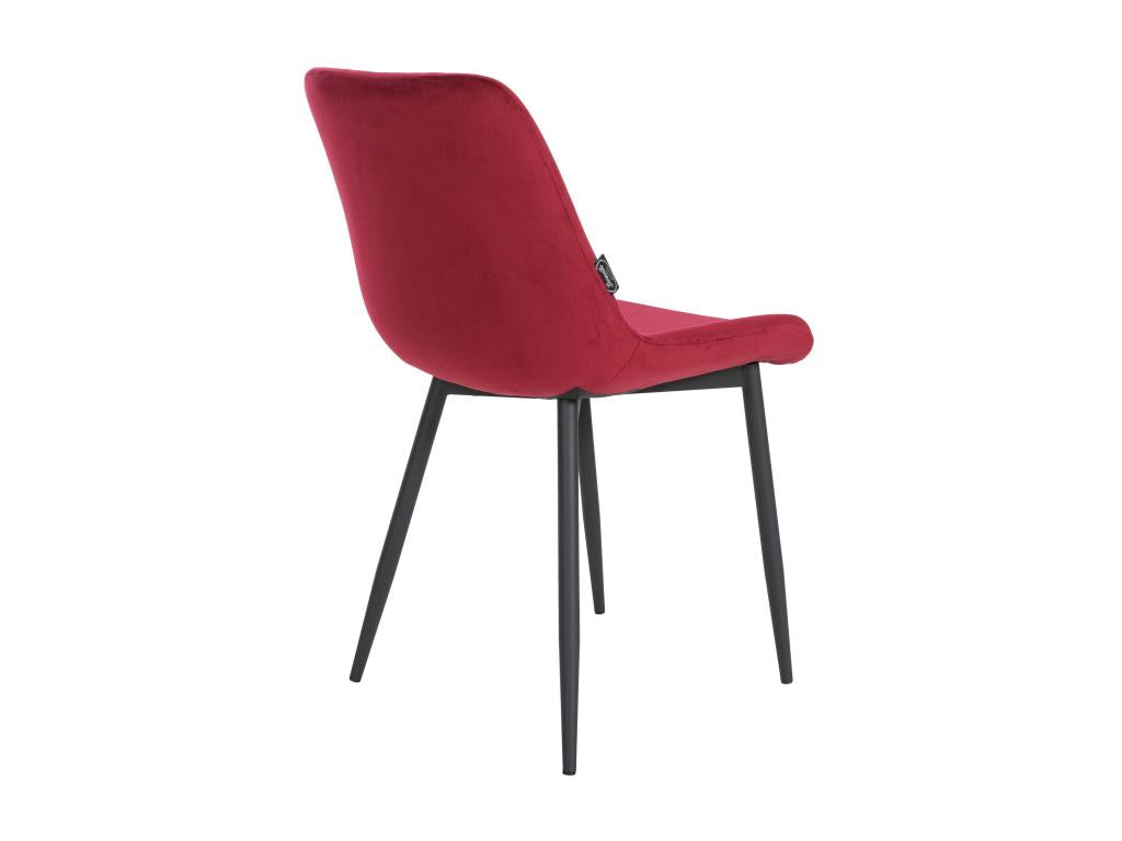 Dining chair - Velvet / Matte black metal - Red - Nobellea SOGQ59351