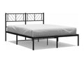 Metal bed frame with black headboard 120x200 cm LENU60472