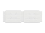 White faux leather headboard cushion 160 cm MIIR90736