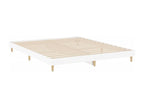 White engineered wood bed frame without mattress, 180x200 cm