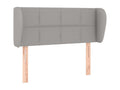 Headboard with wings, light grey, 103x23x78/88 cm, fabric DZNA51826