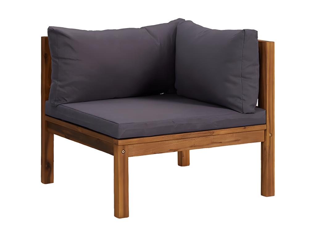 2-seater garden sofa with cushion, solid Nobelea wood, COXN46465