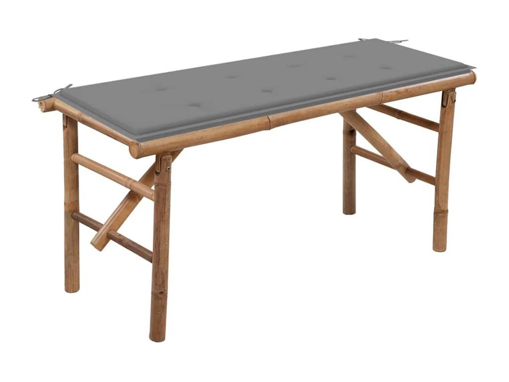 Folding garden bench with cushion, 118 cm, Nobellea PACH45845