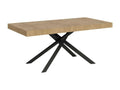 Karida extendable table 80x160/244 cm, natural oak with anthracite legs HGWX78079