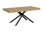 Karida extendable table 80x160/244 cm, natural oak with anthracite legs HGWX78079