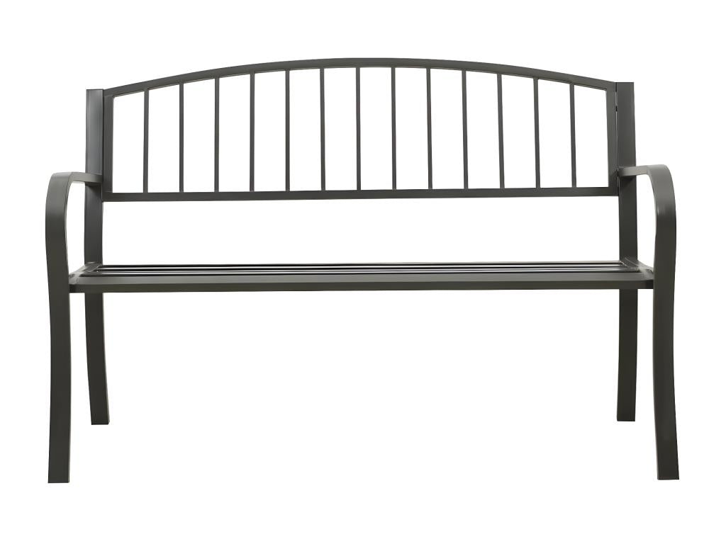 Grey garden bench, 120 cm, steel, OVHS76386