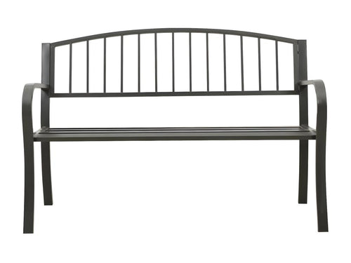 Grey garden bench, 120 cm, steel, OVHS76386