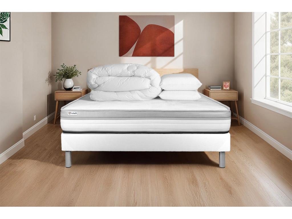 Nobellea ready-to-sleep pack 160x200 cm Nobellea white bed base JKBT21854