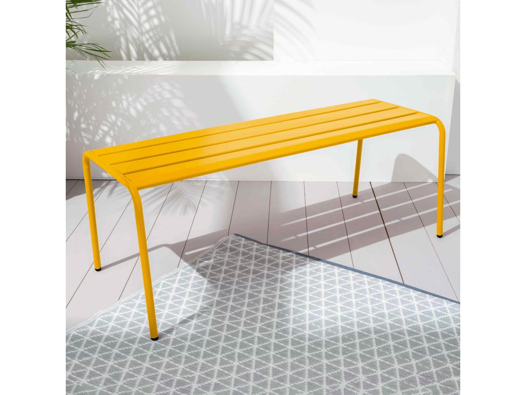 Yellow steel garden bench - Boisona ZZDT60099