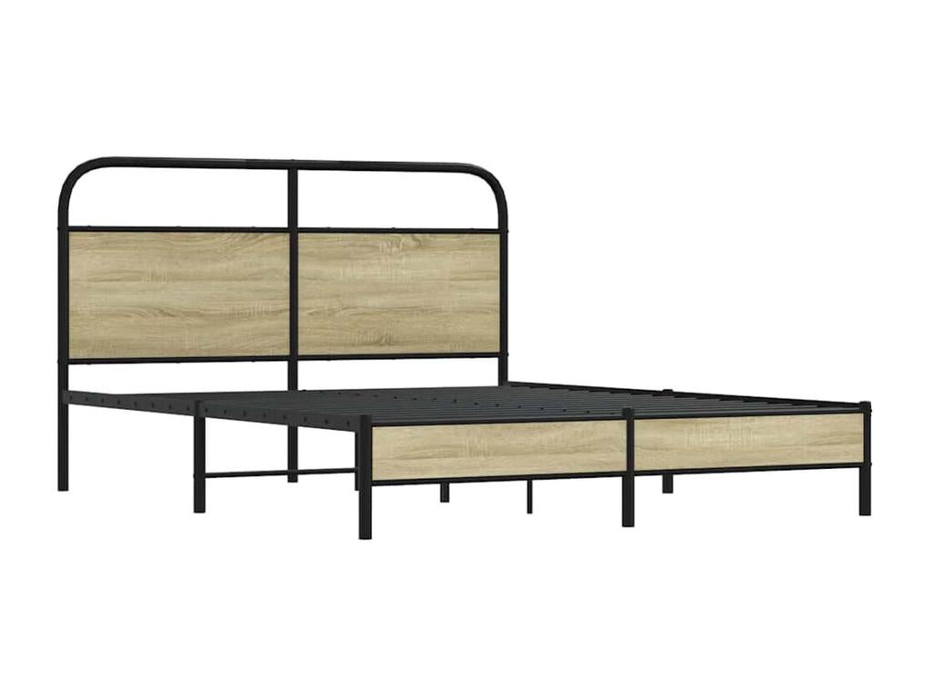 Bed frame without mattress 160x200 cm Nobellea oak OVZD25959