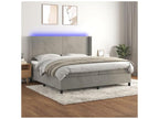 Nobellea bed base with mattress and LED light grey 200x200 BAOO49047