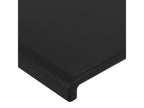 Headboard with wings, Black, 93x16x118/128 cm, Faux Leather, NBMG41412