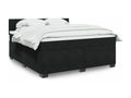 Nobellea bed base with mattress, black, 180x200 cm, velvet, SISY88393