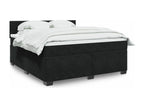 Nobellea bed base with mattress, black, 180x200 cm, velvet, SISY88393