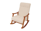 Nobellea-K10 cream rocking chair with walnut-effect frame VTBH97516