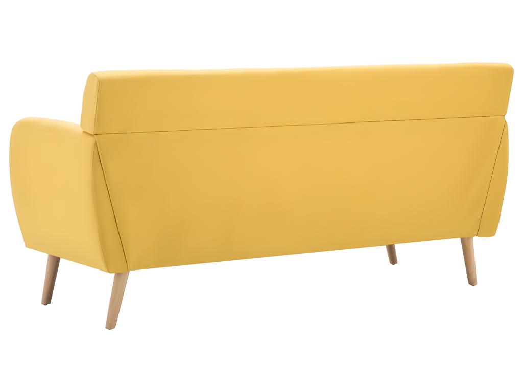 3-seater sofa upholstered in fabric, 172x70x82 cm, yellow NFLJ13914