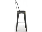 Set of 4 Bar Stools - Metal / Metal - Black-Gold - Nobellea WGOT16366