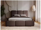 Upholstered bed with storage - 180x200 - double bed - velvet - brown - Bubble LPXW70934
