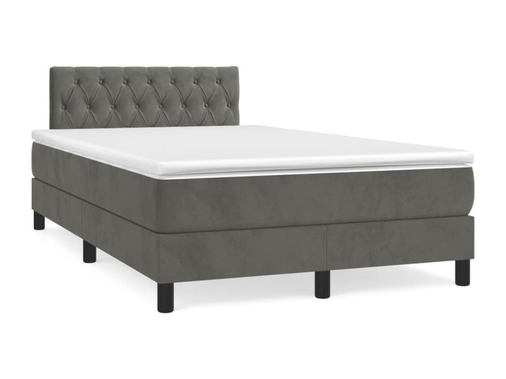 Nobellea bed base with dark grey LED mattress 120x190 cm AHZK27732