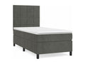 Dekonao bed base and mattress, Dark Grey 90x200 Velvet YACE62585