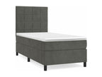 Dekonao bed base and mattress, Dark Grey 90x200 Velvet YACE62585