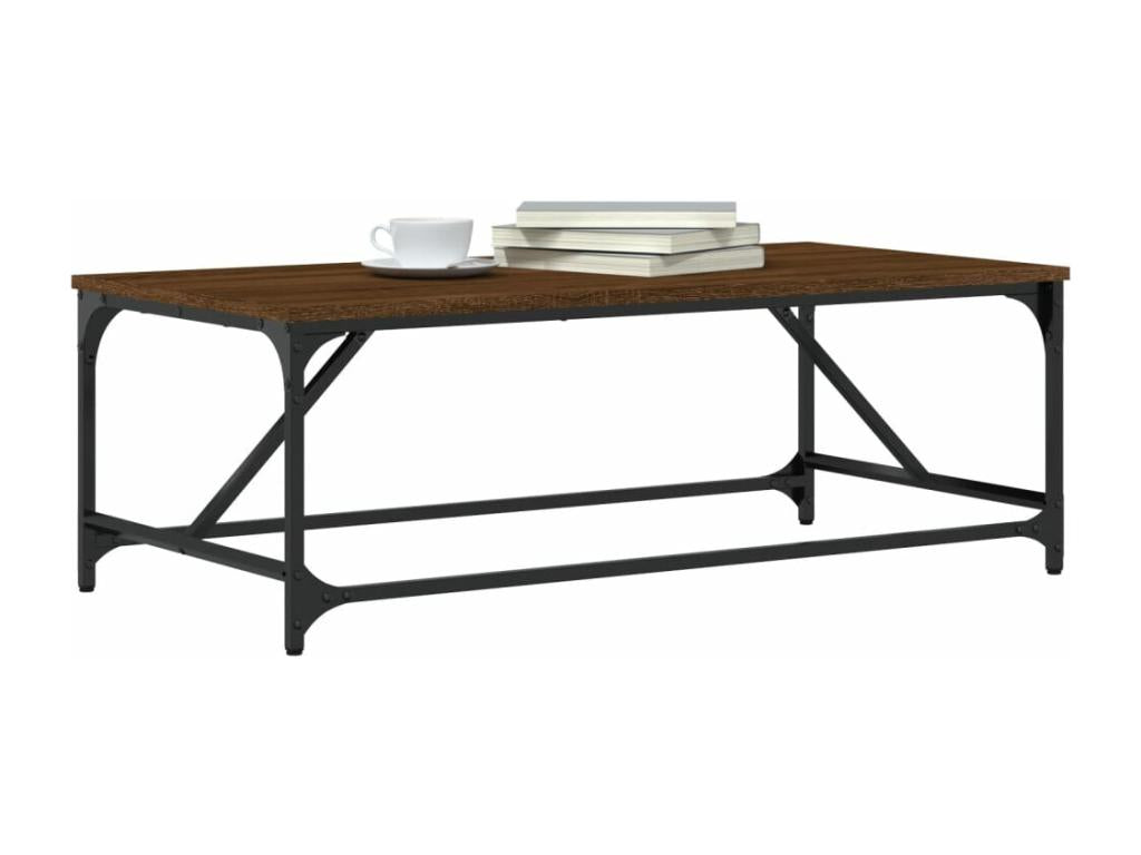 Coffee table, brown oak, 100x50x35 cm, engineered wood, JQOT60143