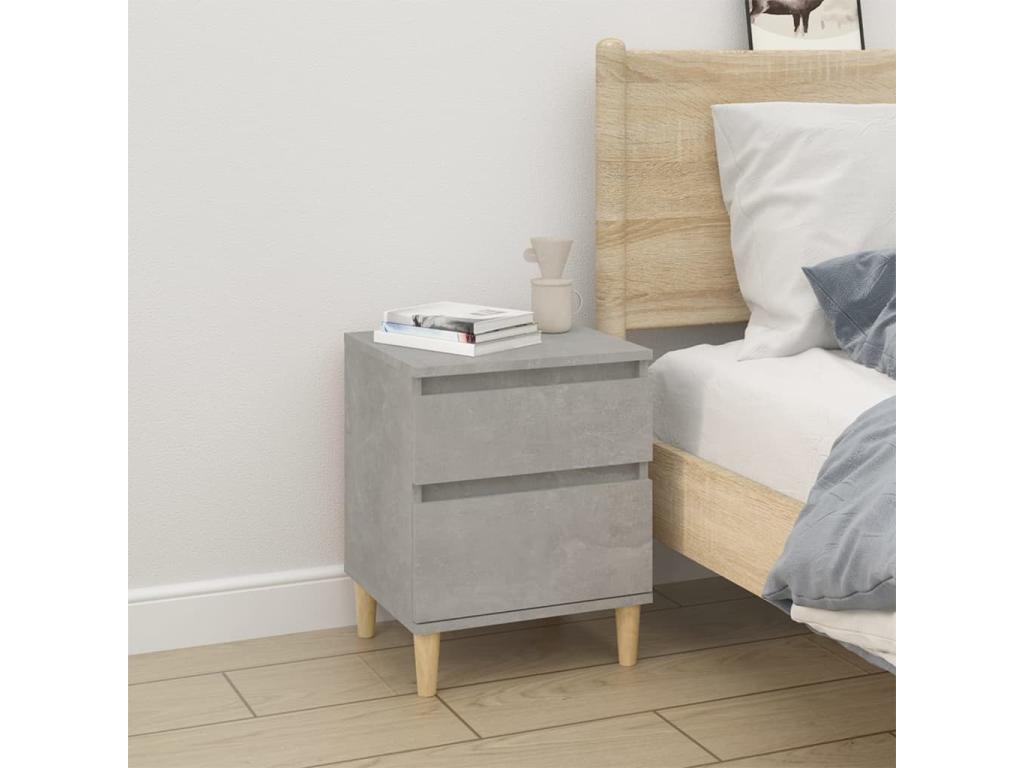Bedside tables, 2 pcs, Concrete Grey, 40x35x50 cm, SQTC81503