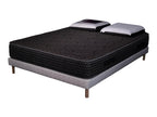 Nobellea Black Memory Foam Mattress Set - 140x190cm and 2 Visco Pillows 60x60cm - White Slatted Base QYZS04864