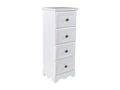 White wooden chest of drawers 31x26x80h AQTA66697