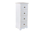 White wooden chest of drawers 31x26x80h AQTA66697