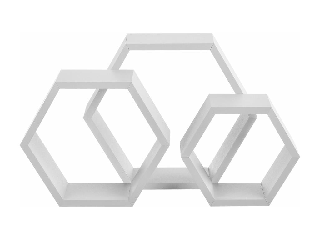 Set of 3 white shelves 30x26x9 cm 03 0001754 MNRC17333