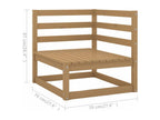 12-piece garden furniture set, solid pine wood NAWT51530