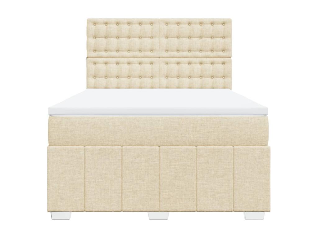 Nobellea bed base with mattress, Cream, 140x200 cm, Fabric LHUS07946
