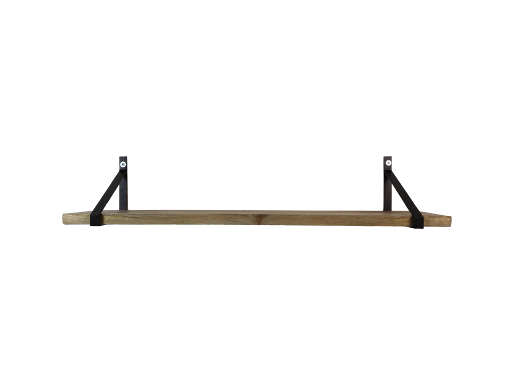 Solid wood wall shelf - Mango wood/iron 100x25x20 KQUX07033