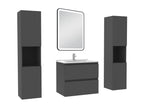 60cm Bathroom Furniture with Illuminated Mirror Column, 3 Dimmable Colors, Anthracite LNQS21941