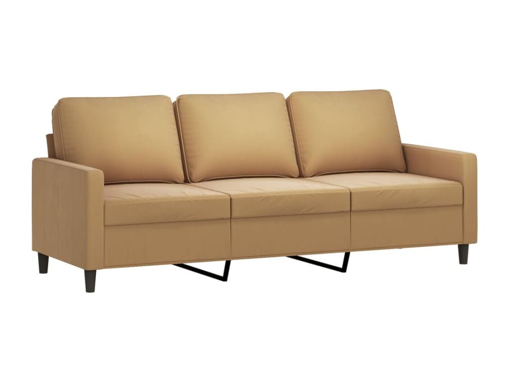 3-piece sofa set with brown velvet cushions QQRH14027