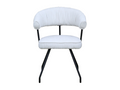 Chair - cream white woven fabric - Nobellea WKNM44587