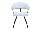 Chair - cream white woven fabric - Nobellea WKNM44587