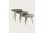 Dekonao - Round nesting coffee table in black metal KXOM33067