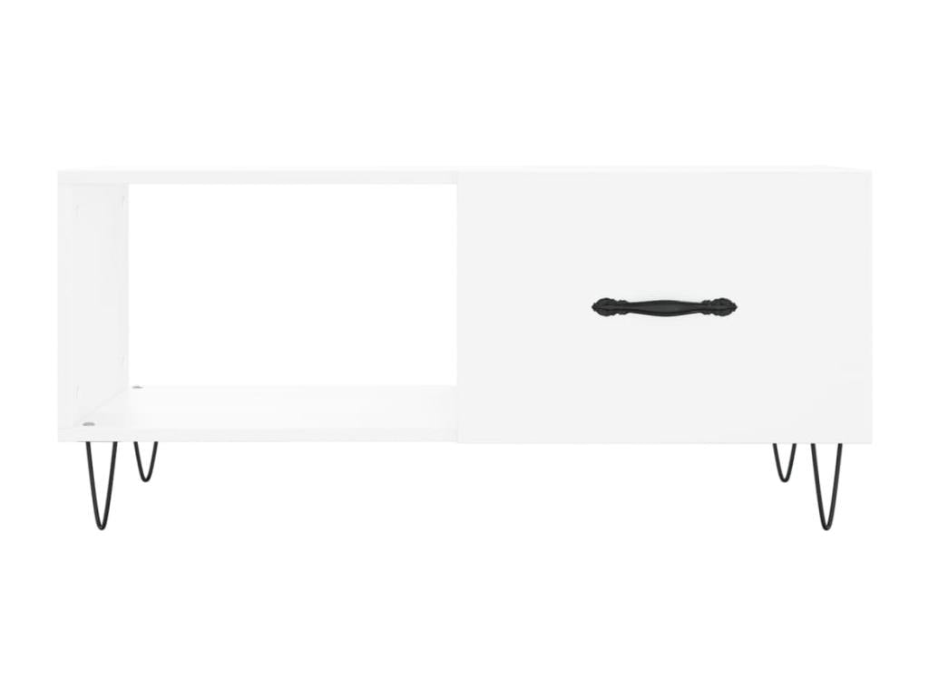 White coffee table 90x50x40 engineered wood QIYW00108