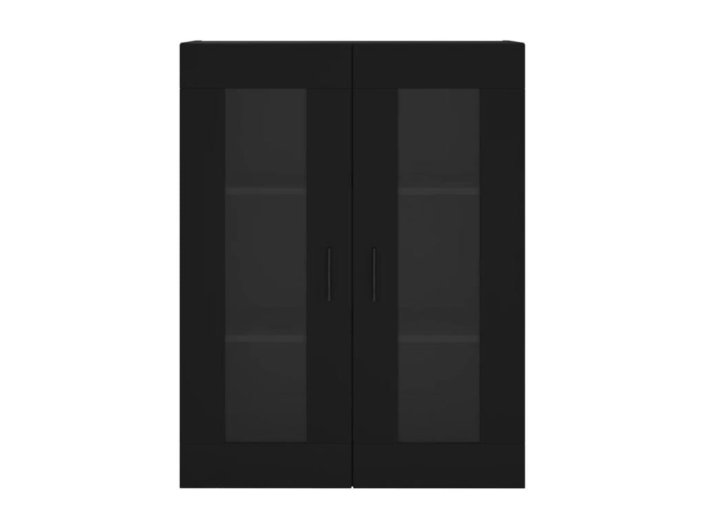 Highboard, Black, 69.5x34x180 cm, Engineered Wood, PFUO43334