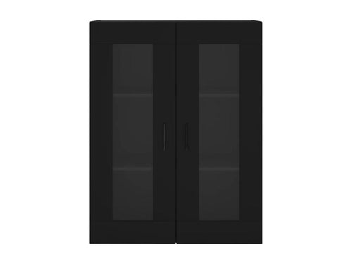 Highboard, Black, 69.5x34x180 cm, Engineered Wood, PFUO43334