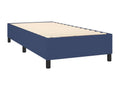 Upholstered bed base with mattress, blue, 100x200 cm, fabric, SXJB66008