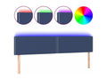 Blue LED Headboard 180x5x78/88 cm Fabric YUDS50919